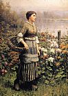 Maid Among the Flowers by Daniel Ridgway Knight